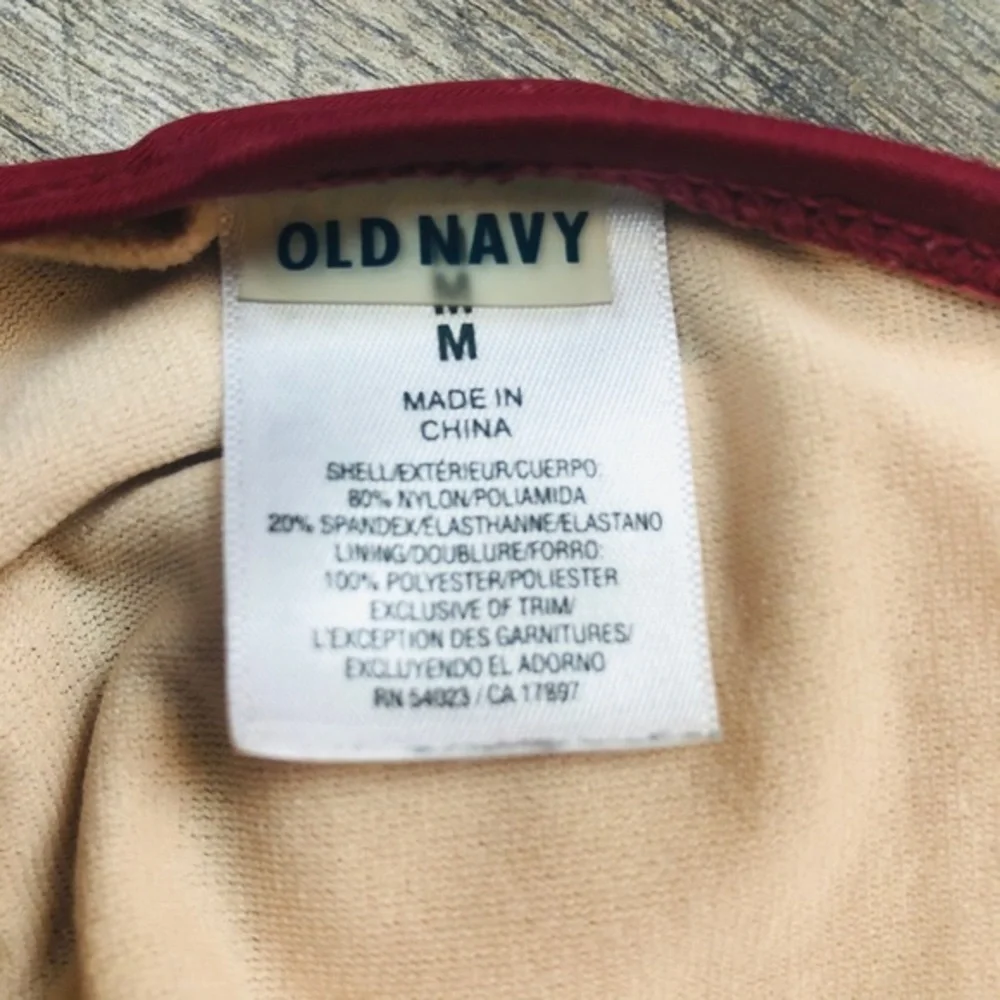 Old Navy Maroon Bikini Swim Suit (Small & Medium) - Picture 4 of 5